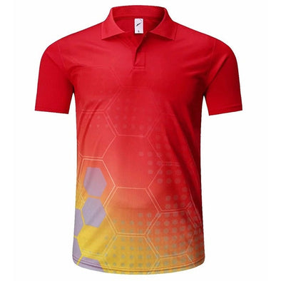 Champ Drive Golf High-Performance Hex Shirt (Red)