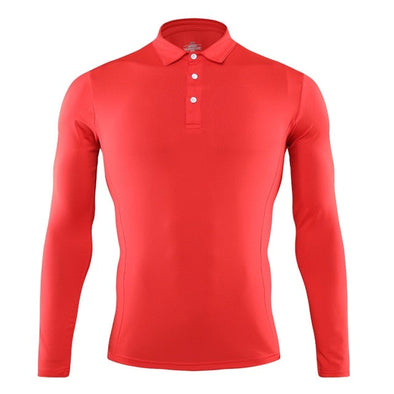 Champ Drive Golf High-Performance LS Shirt (Red)