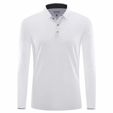 Champ Drive Golf High-Performance LS Shirt (White)