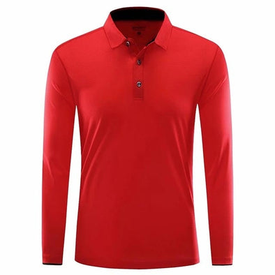 Champ Drive Golf High-Performance LS Shirt (Red)